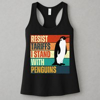 Resist Tariffs I Stand With Penguins Womens Tank Top
