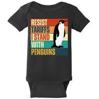 Resist Tariffs I Stand With Penguins Baby Bodysuit