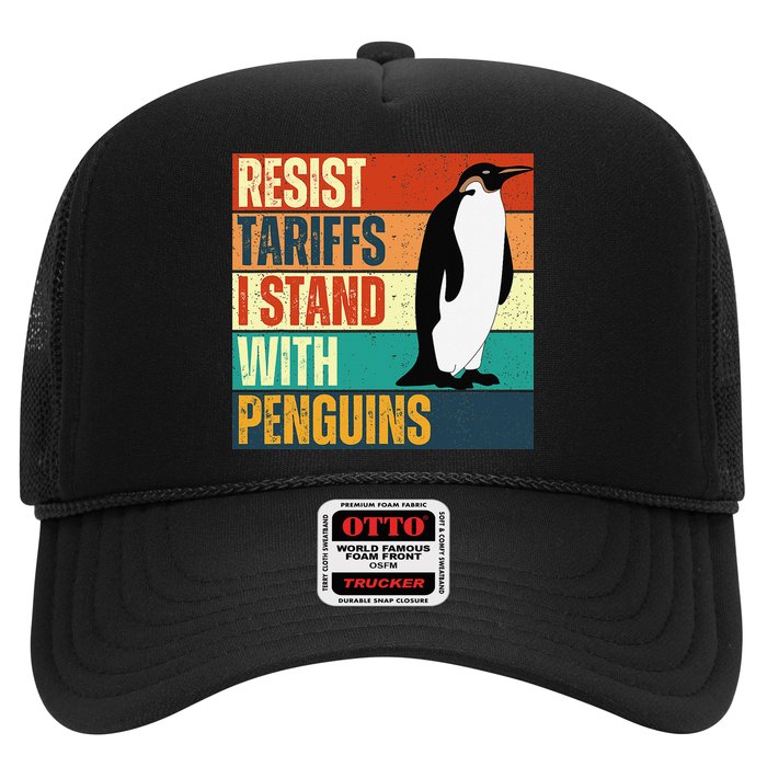 Resist Tariffs I Stand With Penguins Trucker Hat