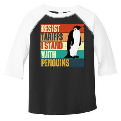 Resist Tariffs I Stand With Penguins Toddler Fine Jersey T-Shirt