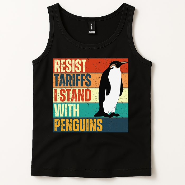 Resist Tariffs I Stand With Penguins Tank Top