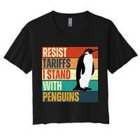 Resist Tariffs I Stand With Penguins Crop Top