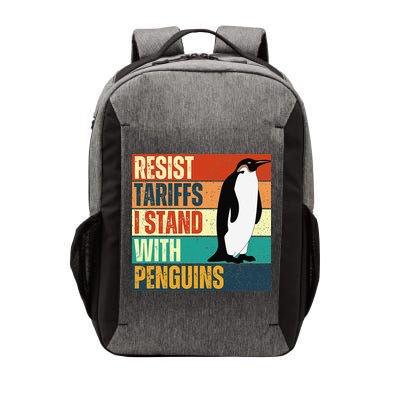 Resist Tariffs I Stand With Penguins Vector Backpack