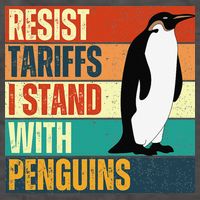Resist Tariffs I Stand With Penguins Vector Backpack