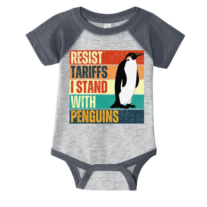 Resist Tariffs I Stand With Penguins Infant Baby Jersey Bodysuit