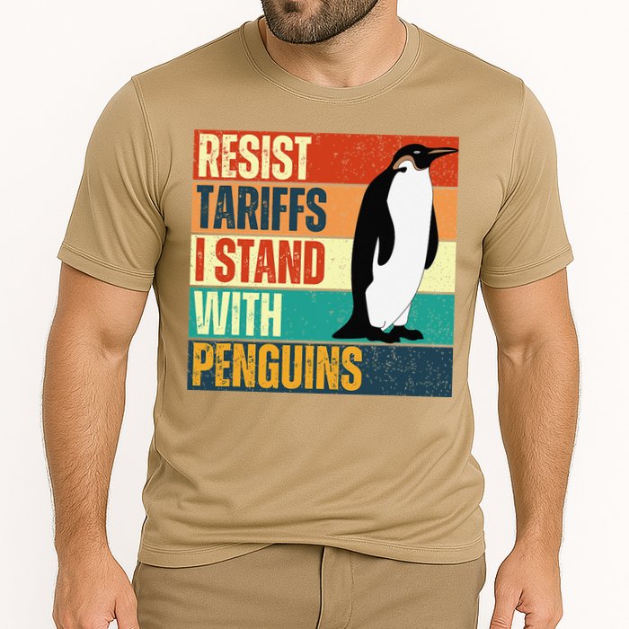 Resist Tariffs I Stand With Penguins Performance Shirt