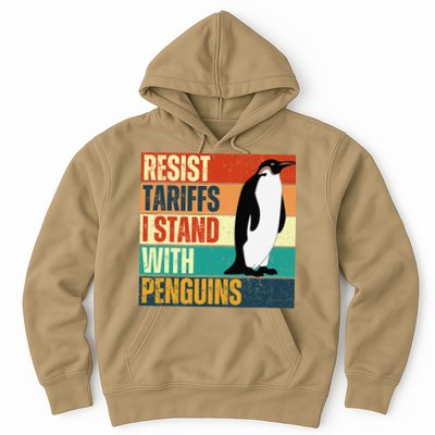 Resist Tariffs I Stand With Penguins Hoodie