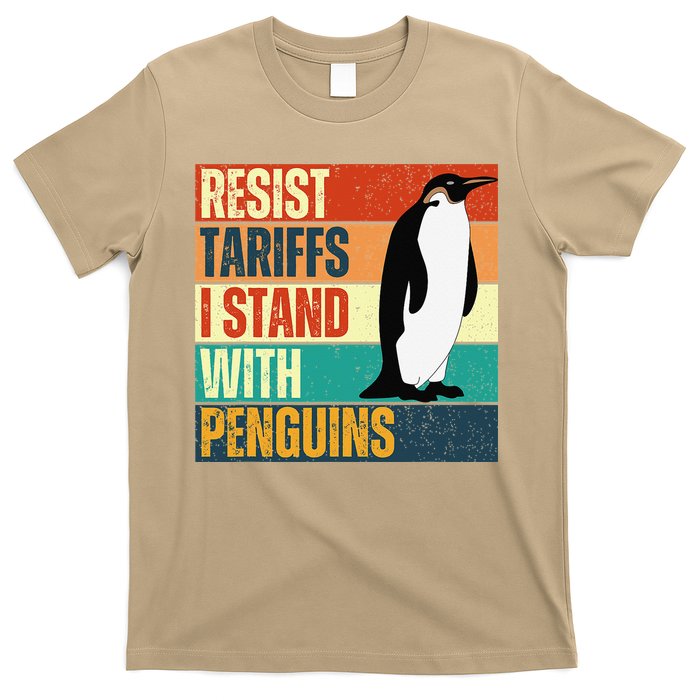 Resist Tariffs I Stand With Penguins T-Shirt
