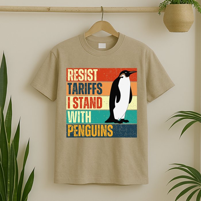 Resist Tariffs I Stand With Penguins T-Shirt