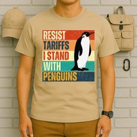 Resist Tariffs I Stand With Penguins T-Shirt