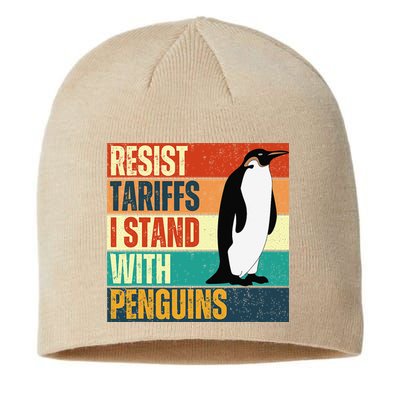 Resist Tariffs I Stand With Penguins Sustainable Beanie