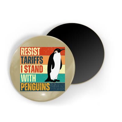 Resist Tariffs I Stand With Penguins Magnet