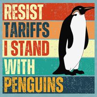 Resist Tariffs I Stand With Penguins Sueded Cloud Jersey T-Shirt