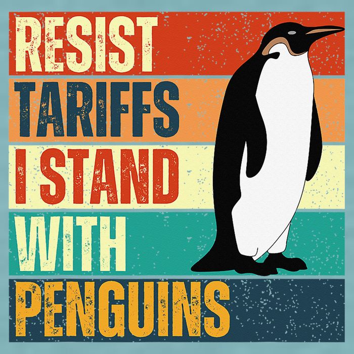 Resist Tariffs I Stand With Penguins Sueded Cloud Jersey T-Shirt