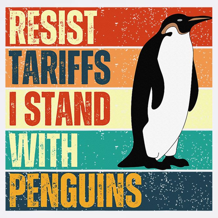 Resist Tariffs I Stand With Penguins Garment-Dyed Sweatshirt
