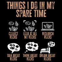 Rockhound Things I Do In My Spare Time Rock Collecting Drawstring Bag