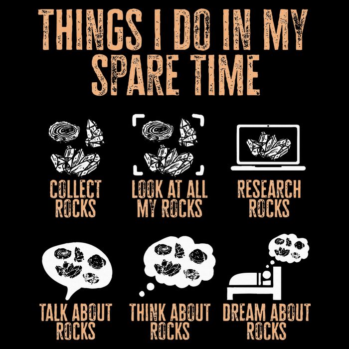 Rockhound Things I Do In My Spare Time Rock Collecting Drawstring Bag