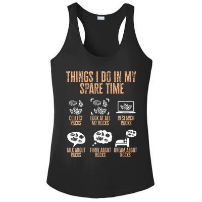Rockhound Things I Do In My Spare Time Rock Collecting Ladies PosiCharge Competitor Racerback Tank