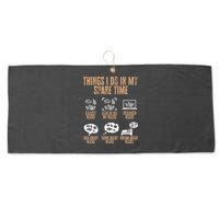 Rockhound Things I Do In My Spare Time Rock Collecting Large Microfiber Waffle Golf Towel