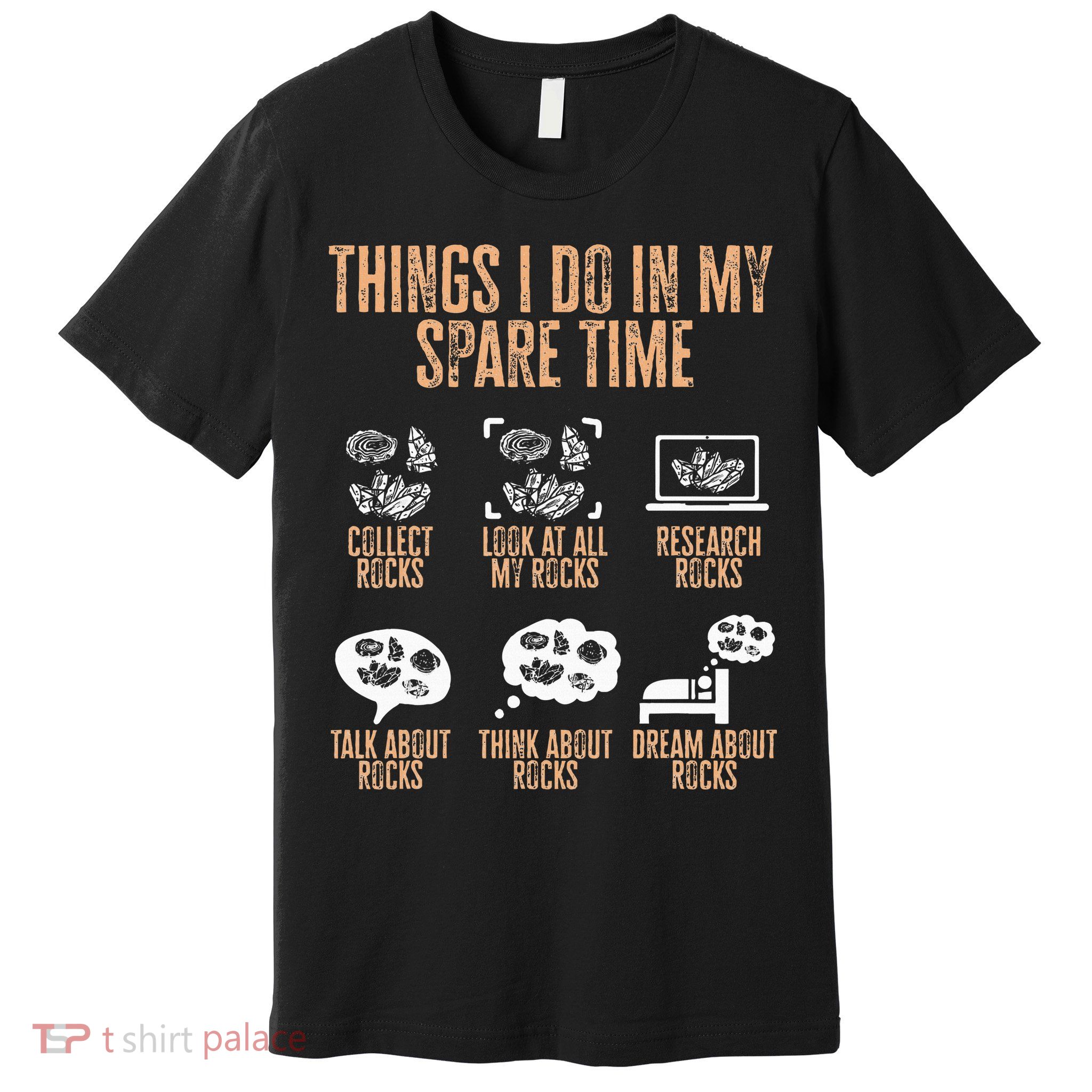 Rockhound Things I Do In My Spare Time Rock Collecting Premium T-Shirt