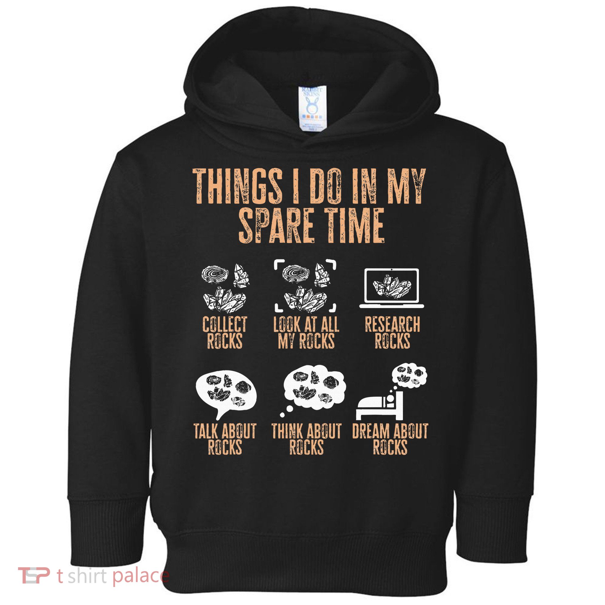 Rockhound Things I Do In My Spare Time Rock Collecting Toddler Hoodie