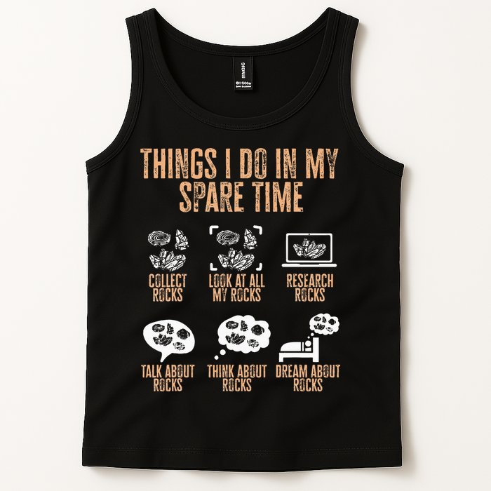 Rockhound Things I Do In My Spare Time Rock Collecting Tank Top