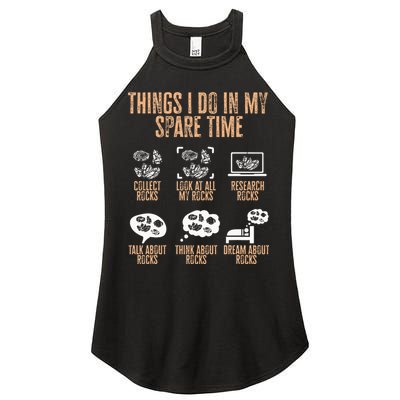 Rockhound Things I Do In My Spare Time Rock Collecting Women's Perfect Tri Rocker Tank