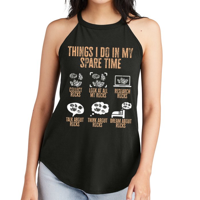 Rockhound Things I Do In My Spare Time Rock Collecting Women's Perfect Tri Rocker Tank