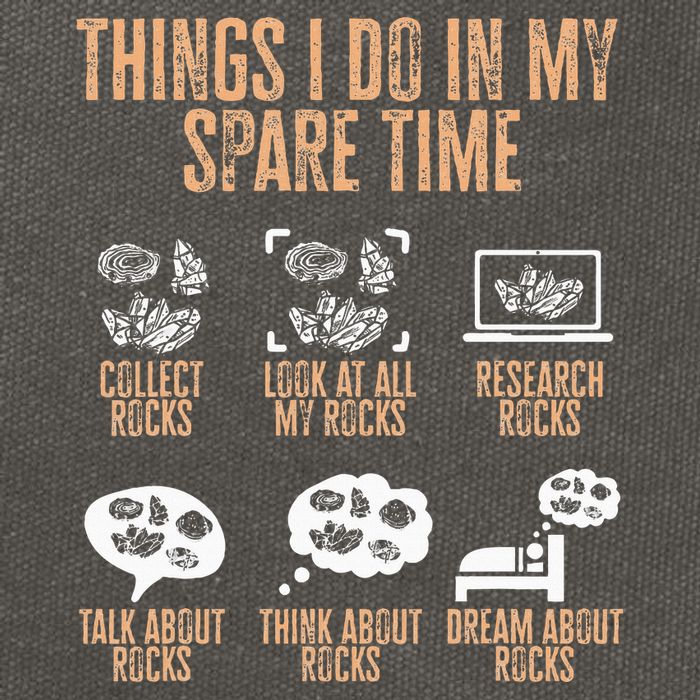 Rockhound Things I Do In My Spare Time Rock Collecting Cotton Canvas Backpack