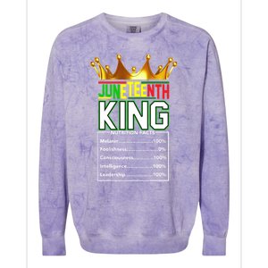 Real Thing Junenth Black History Kings June 19th Gift Colorblast Crewneck Sweatshirt