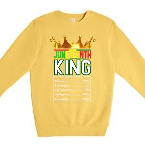 Real Thing Junenth Black History Kings June 19th Gift Premium Crewneck Sweatshirt