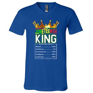 Real Thing Junenth Black History Kings June 19th Gift V-Neck T-Shirt