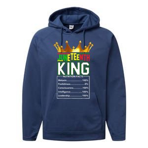 Real Thing Junenth Black History Kings June 19th Gift Performance Fleece Hoodie