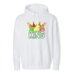 Real Thing Junenth Black History Kings June 19th Gift Garment-Dyed Fleece Hoodie