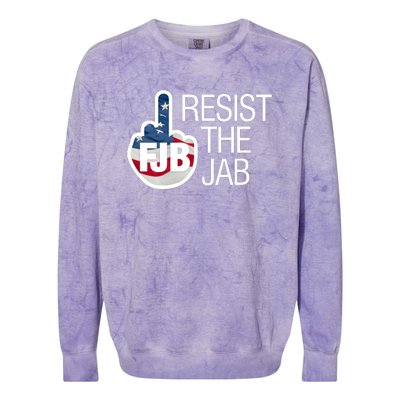 Resist The Jab Flag Logo Apparel Colorblast Crewneck Sweatshirt