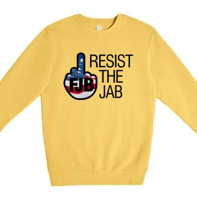 Resist The Jab Flag Logo Apparel Premium Crewneck Sweatshirt