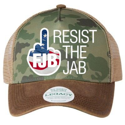 Resist The Jab Flag Logo Apparel Legacy Tie Dye Trucker Hat