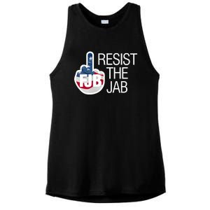 Resist The Jab Flag Logo Apparel Ladies PosiCharge Tri-Blend Wicking Tank