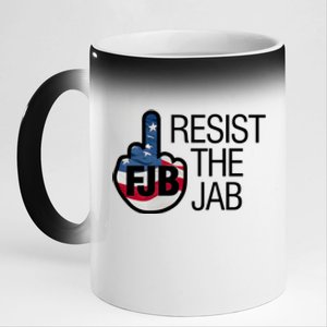 Resist The Jab Flag Logo Apparel 11oz Black Color Changing Mug