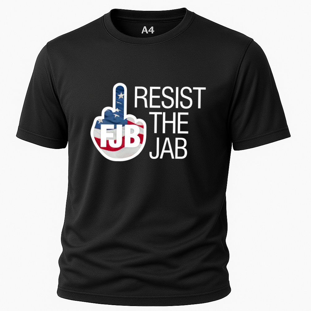 Resist The Jab Flag Logo Apparel Cooling Performance Crew T-Shirt