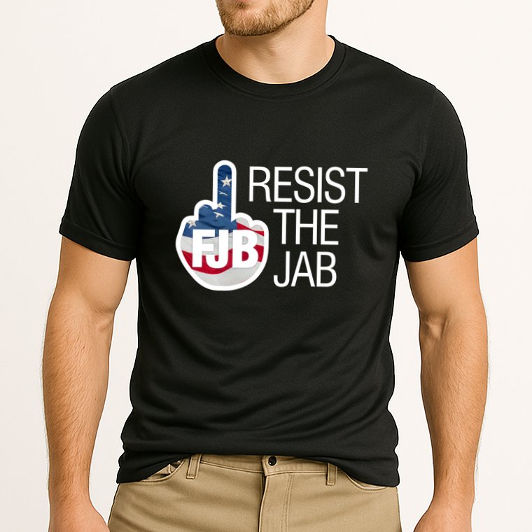 Resist The Jab Flag Logo Apparel Cooling Performance Crew T-Shirt