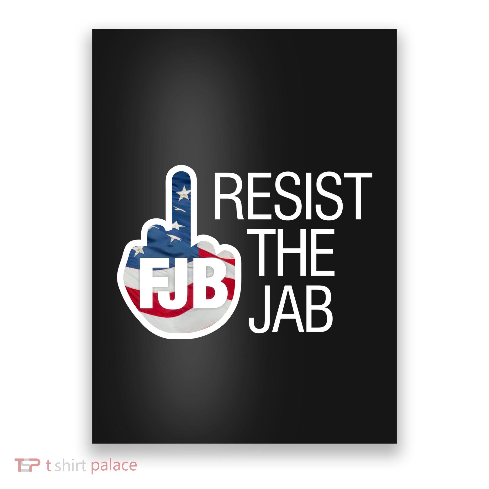 Resist The Jab Flag Logo Apparel Poster