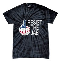 Resist The Jab Flag Logo Apparel Tie-Dye T-Shirt