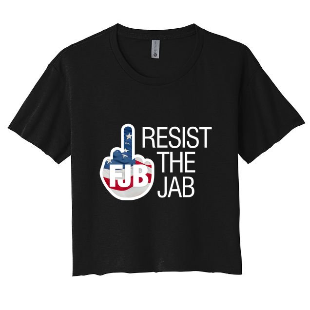 Resist The Jab Flag Logo Apparel Crop Top