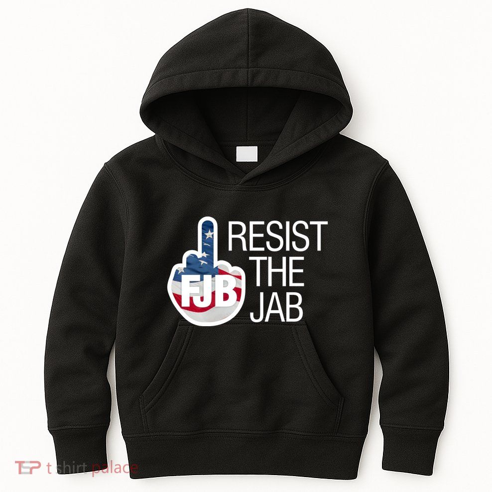 Resist The Jab Flag Logo Apparel Kids Hoodie
