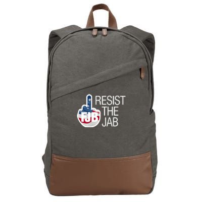 Resist The Jab Flag Logo Apparel Cotton Canvas Backpack