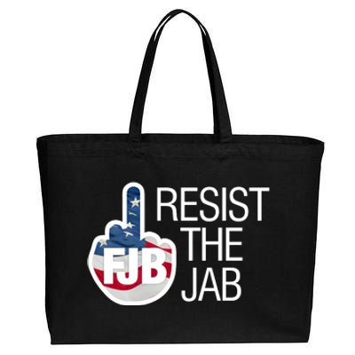 Resist The Jab Flag Logo Apparel Cotton Canvas Jumbo Tote