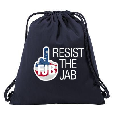 Resist The Jab Flag Logo Apparel Drawstring Bag