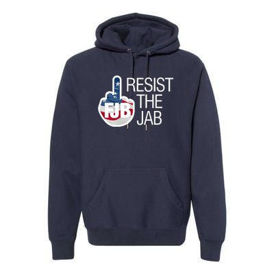 Resist The Jab Flag Logo Apparel Premium Hoodie