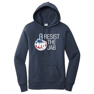 Resist The Jab Flag Logo Apparel Women's Pullover Hoodie